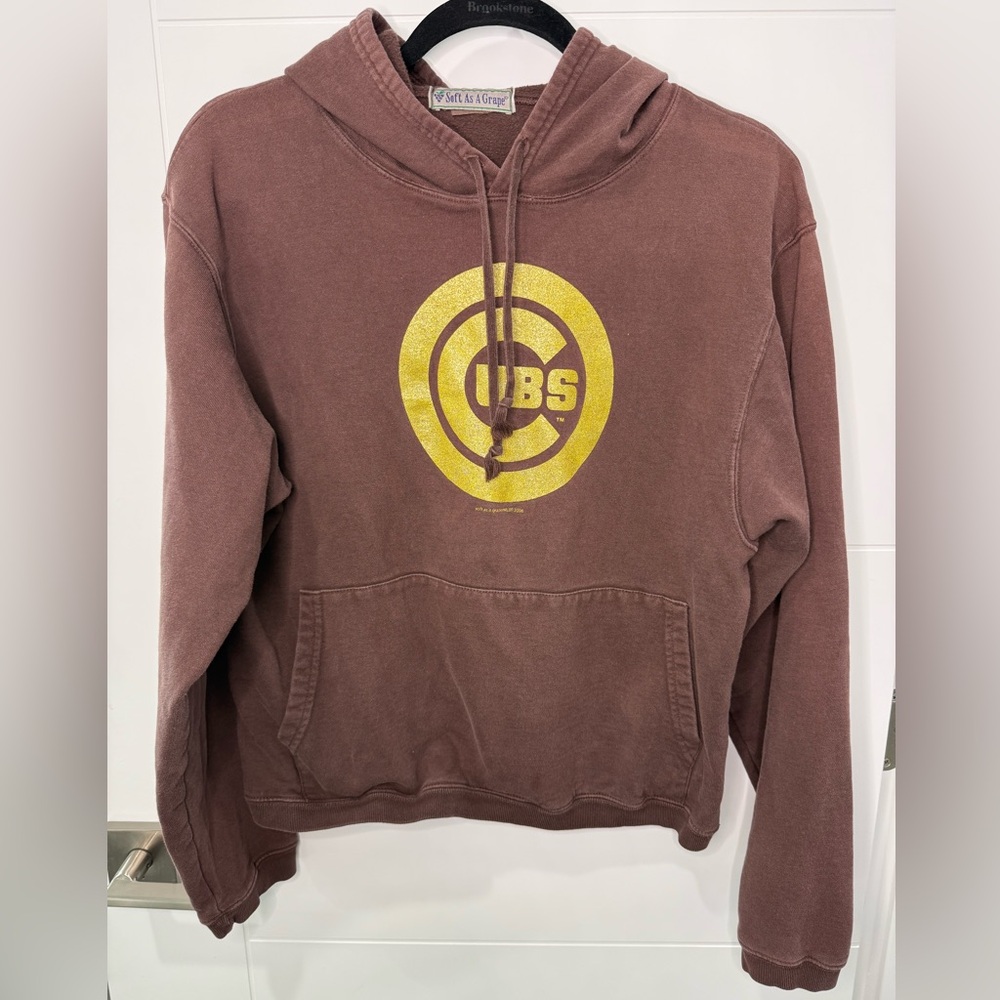 Soft As A Grape‎ Brown Chicago Cubs Hoodie